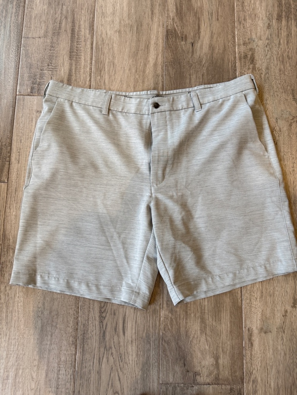 Callaway Light Gray Performance Flat-Front Shorts